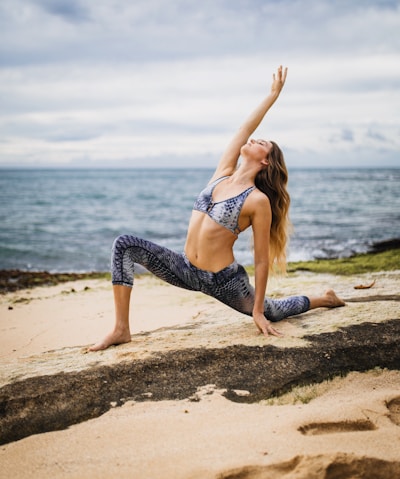 woman doing yoga pose