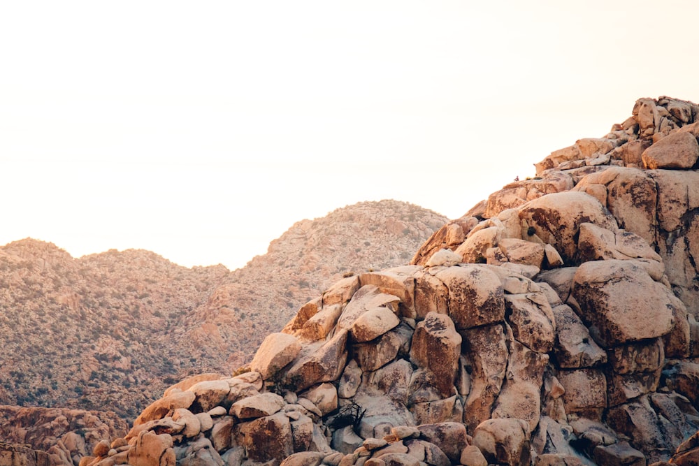 landscape photography of brown and black mountain peak