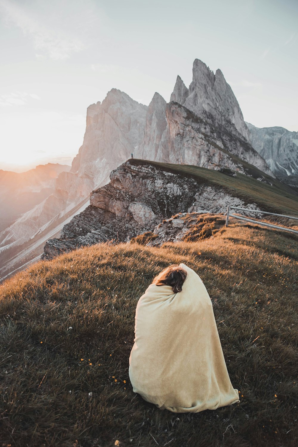 landscape photo of white and brown mountains