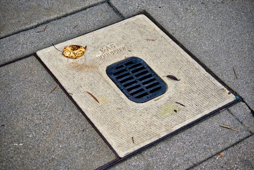 gray manhole cover