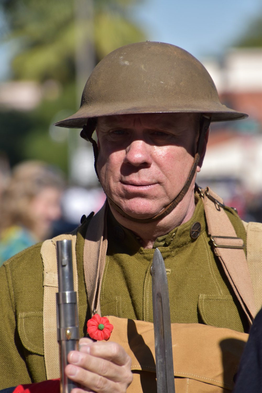 man wearing helmet