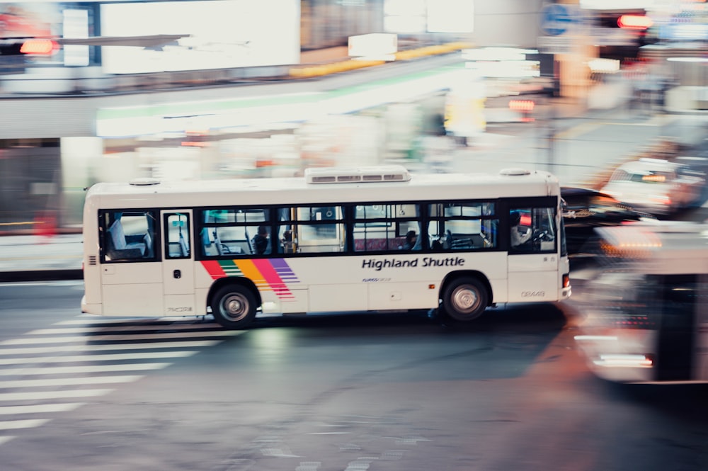 white bus