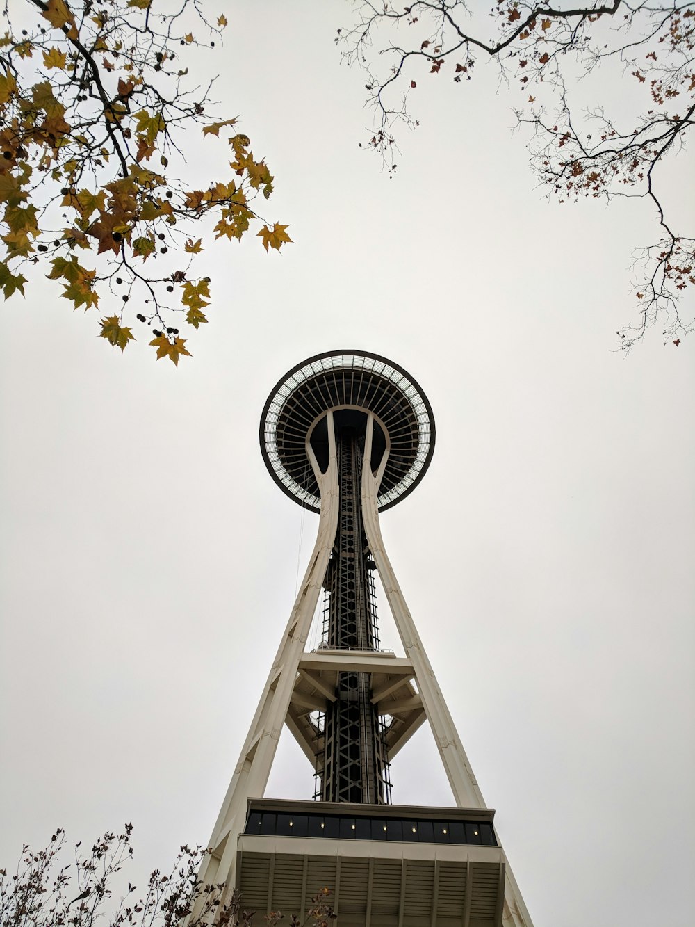 low-angle photography of space needle during daytime
