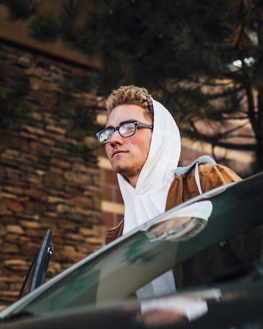 man coming out from the car