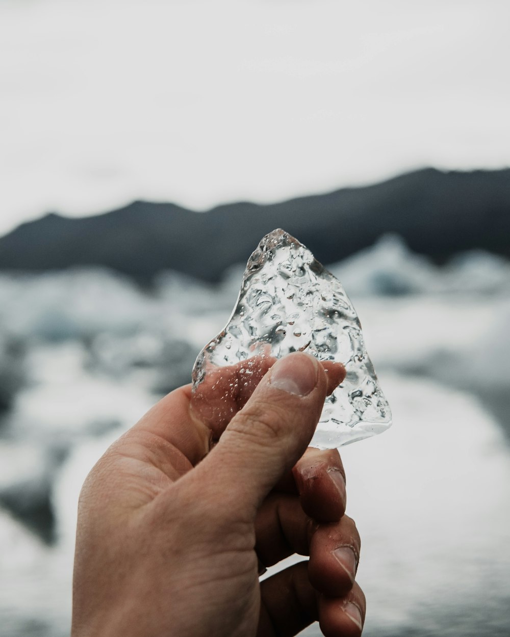 clear ice cube