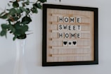 brown home sweet home wall frame