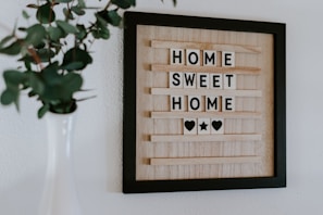 brown home sweet home wall frame