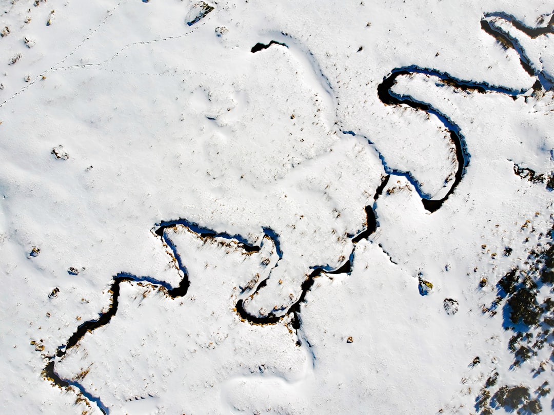 aerial view photography of snow covered land