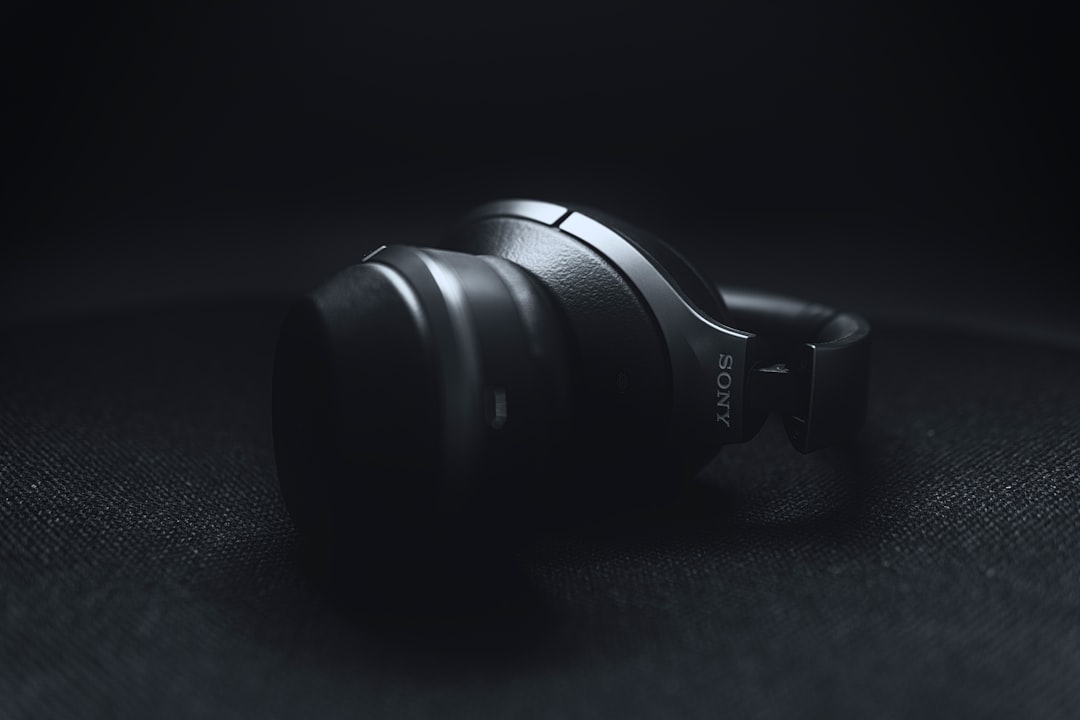 black Sony headphones