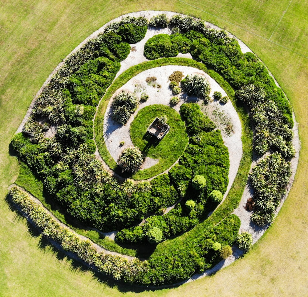 aerial photography of green island