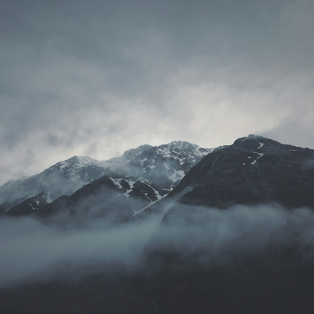 mountains covered with snow