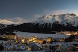 houses near snow field