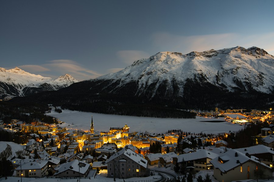 St. Moritz in winter snow