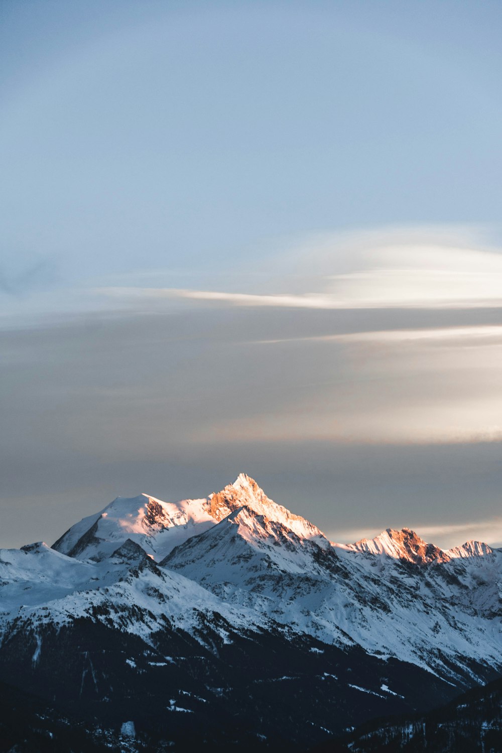 mountain covered with snow