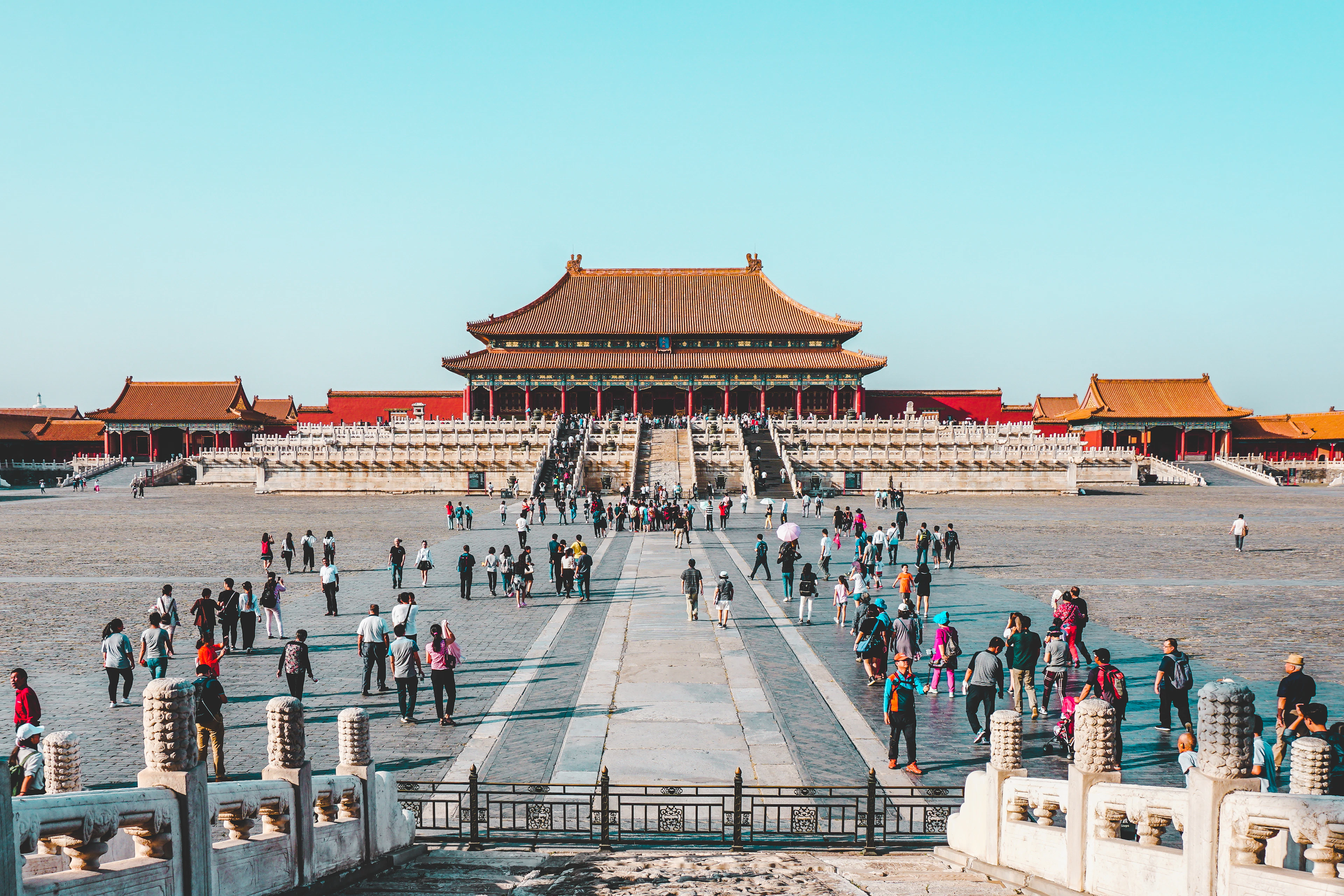 An imperial palace courtyard