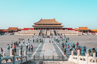 people at forbidden city in china during daytime china google meet background