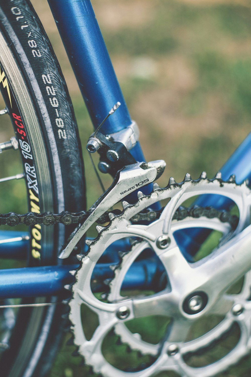 foto ravvicinata dell'ingranaggio della bicicletta