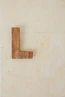 brown wooden L freestanding letter