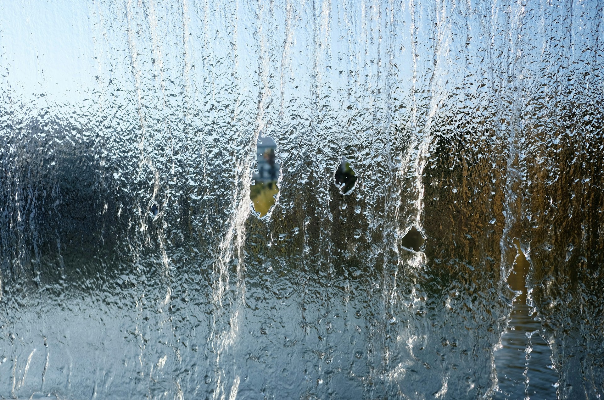 water on glass