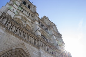 Close-up of the intricate stonework of a medieval cathedral in Castilla y León with soft morning light.