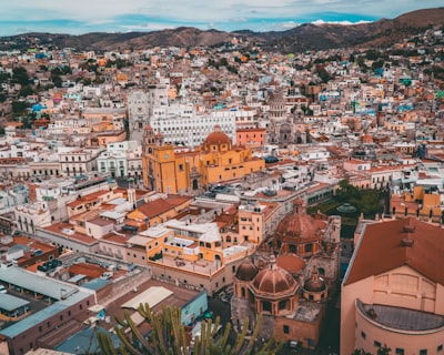 aerial photo of city mexico teams background