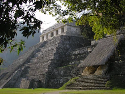 pyramid surrounded by trees