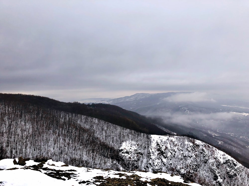 mountain covered with snow