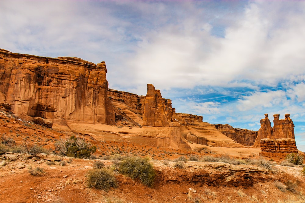 brown rock formation