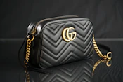black Gucci leather shoulder bag