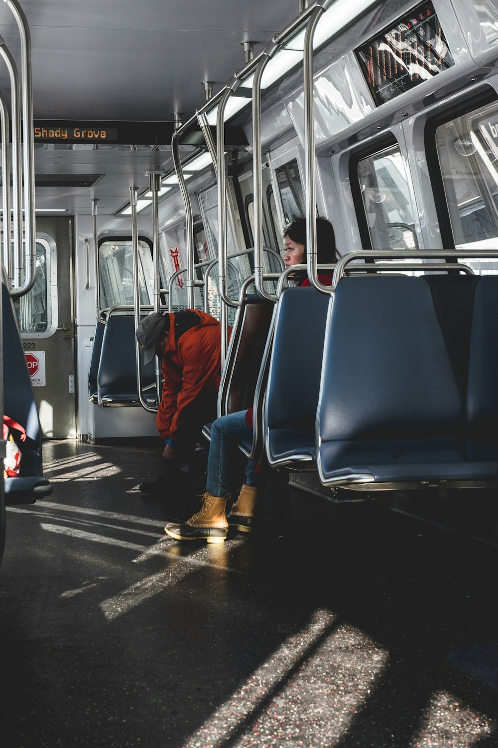 two passenger inside train