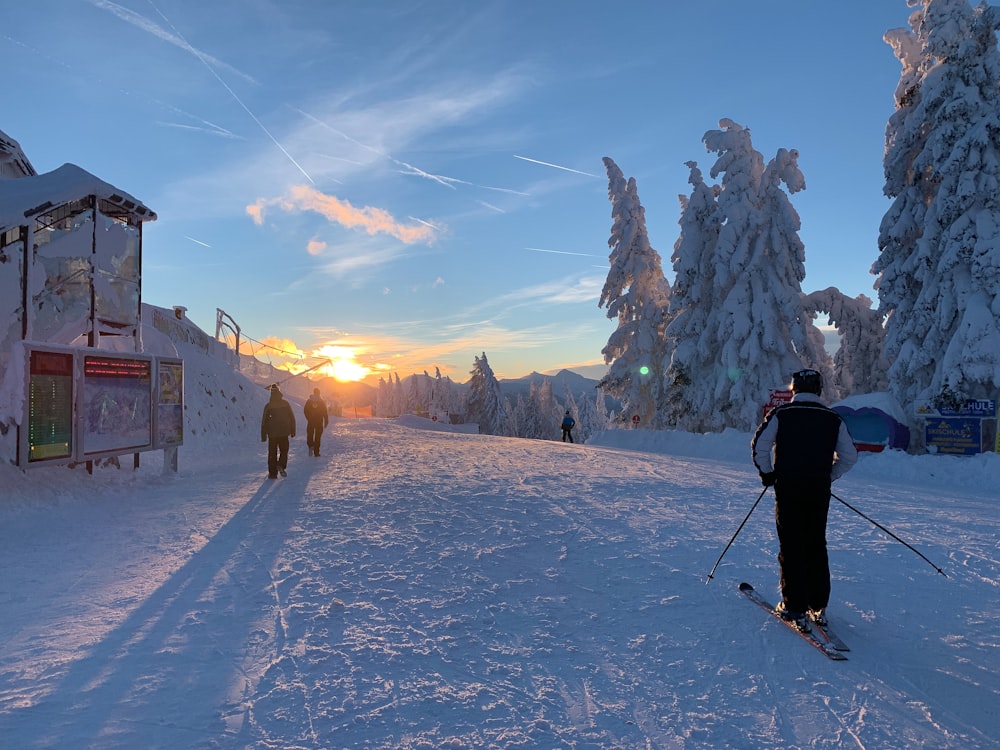 person skiing