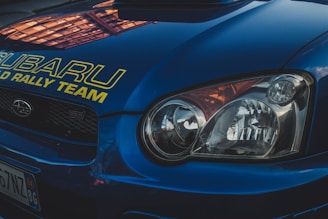 blue Subaru car