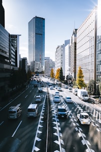 vehicles and buildings