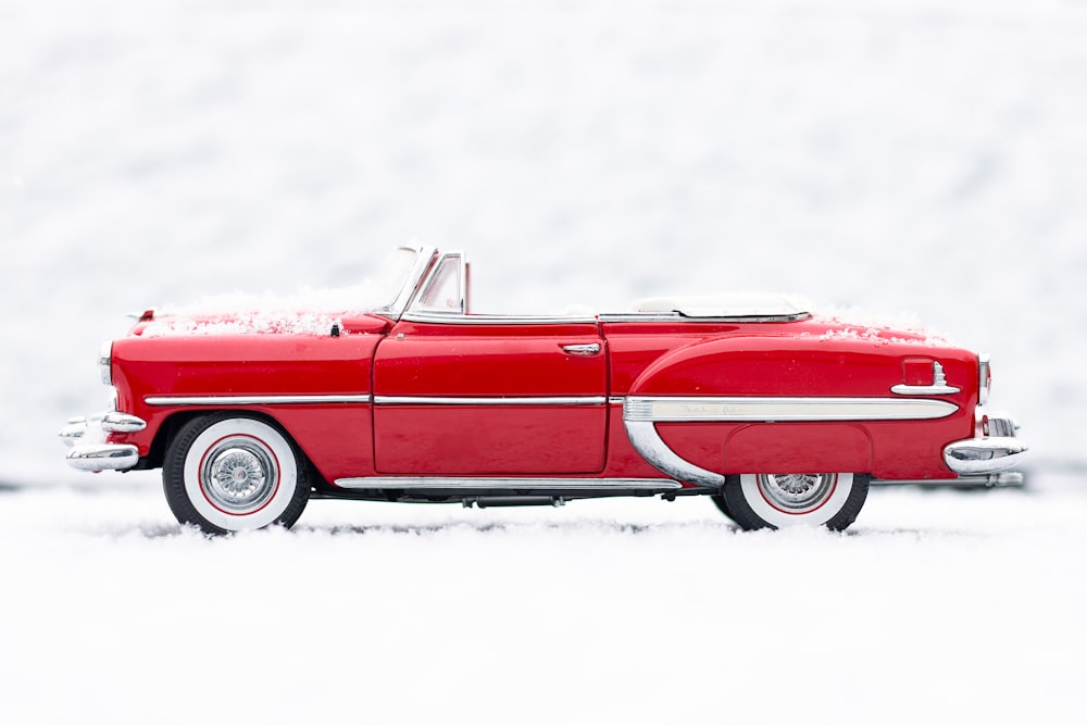 red convertible coupe
