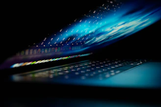 black laptop