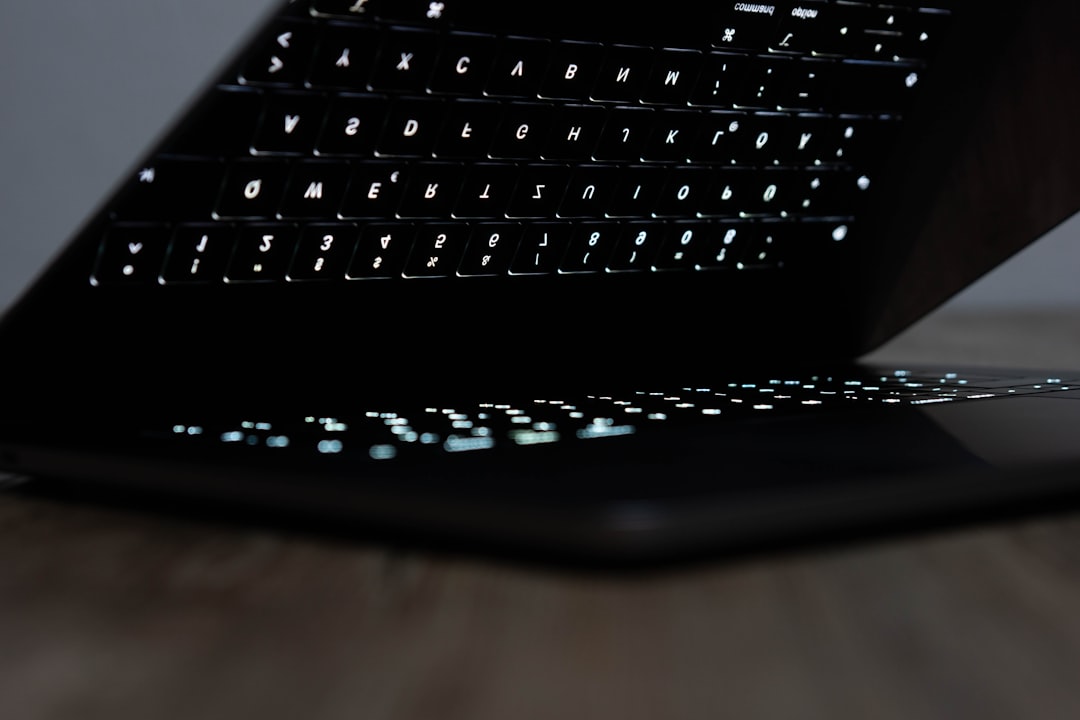 black laptop computer