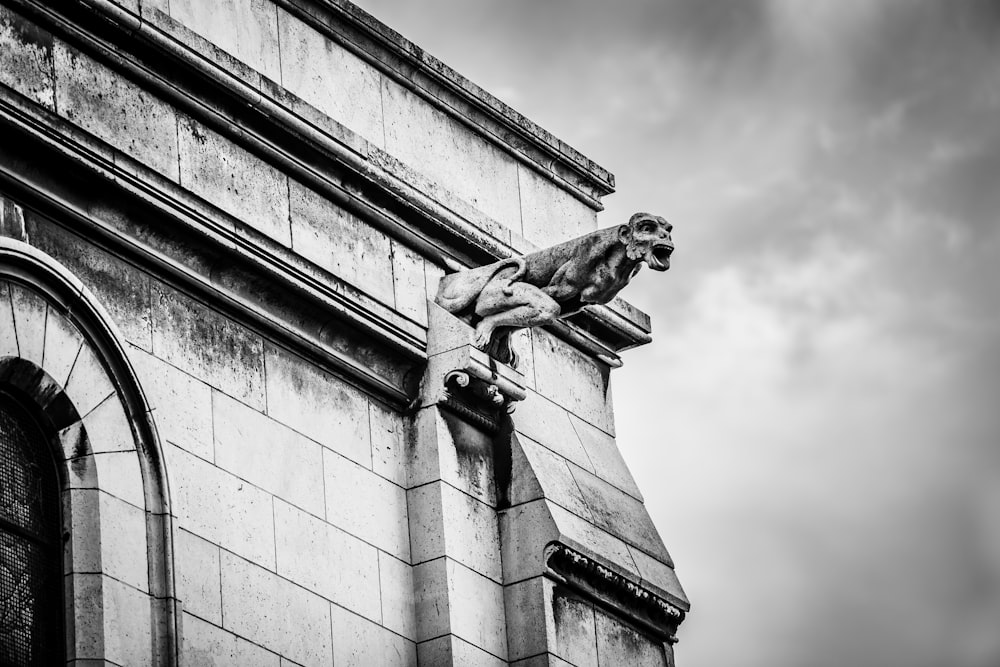 statue outside building