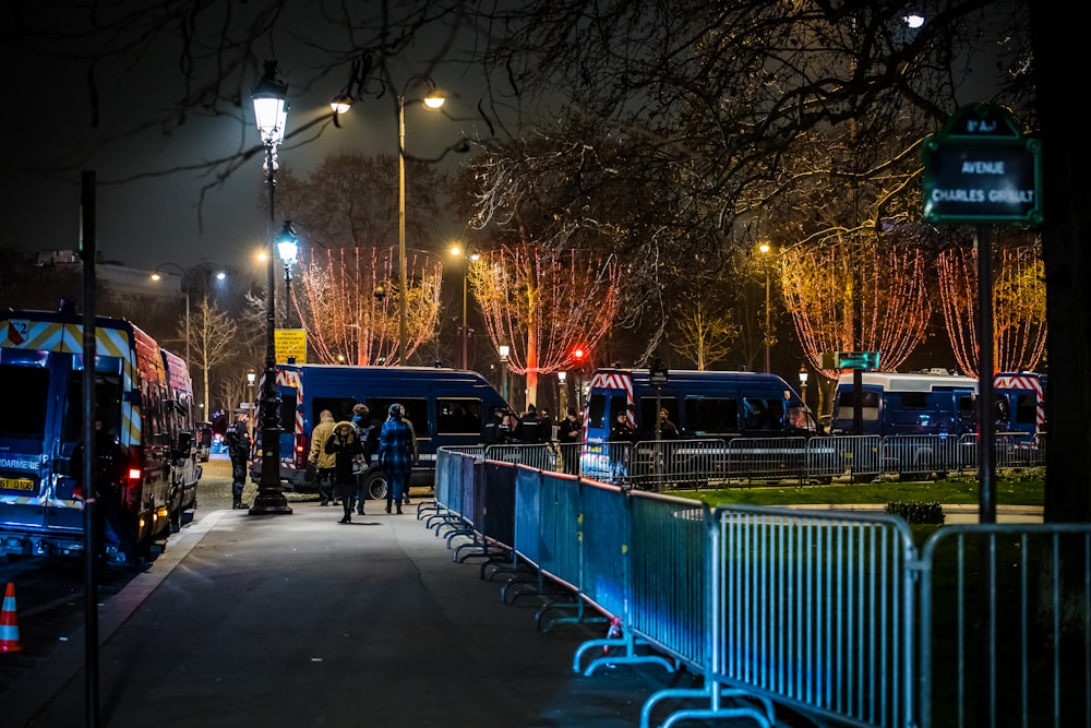 people in park at night