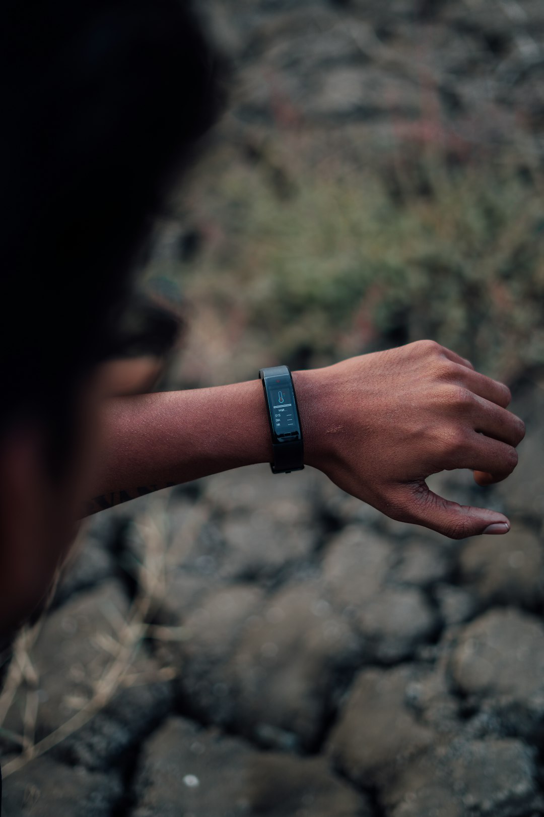 person wearing activity tracker