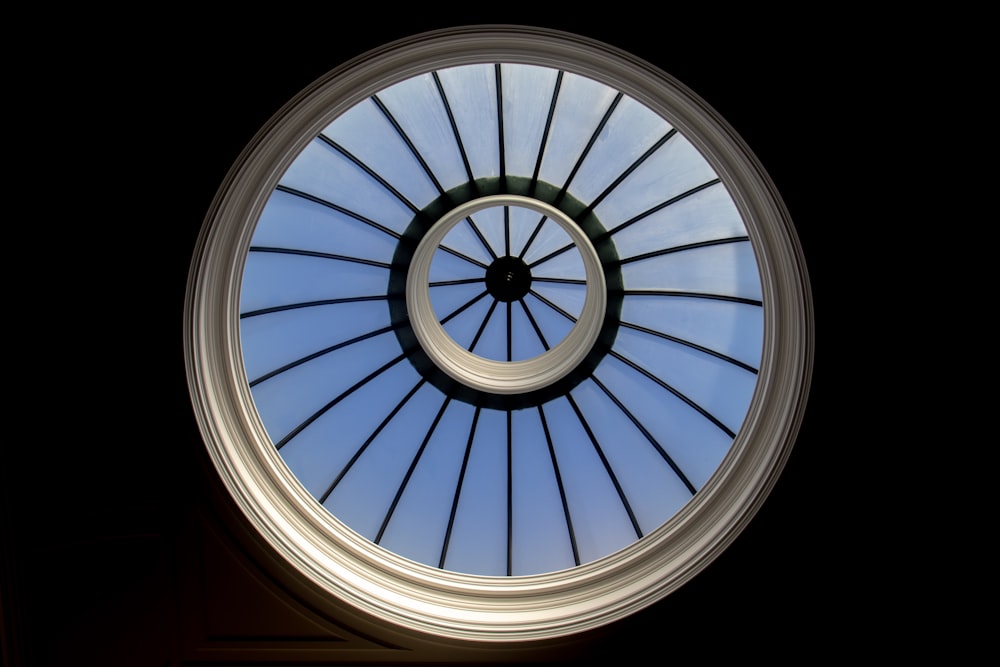 high angle photography of white and black dome