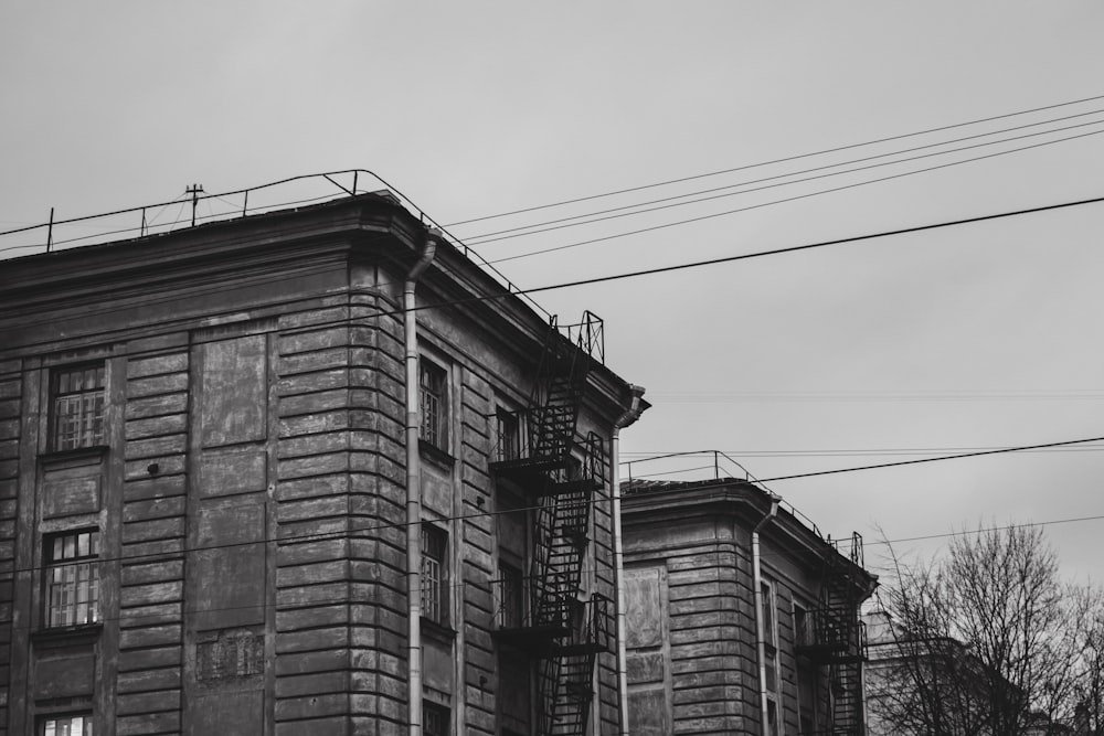 grayscale photo of houses