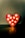 red and white led lighted heart decor