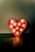 red and white led lighted heart decor