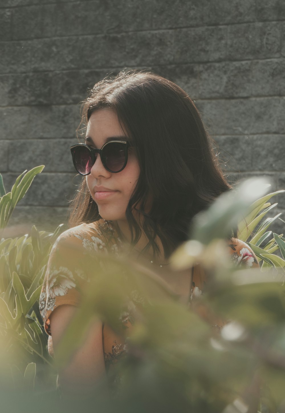 woman surrounded with plants