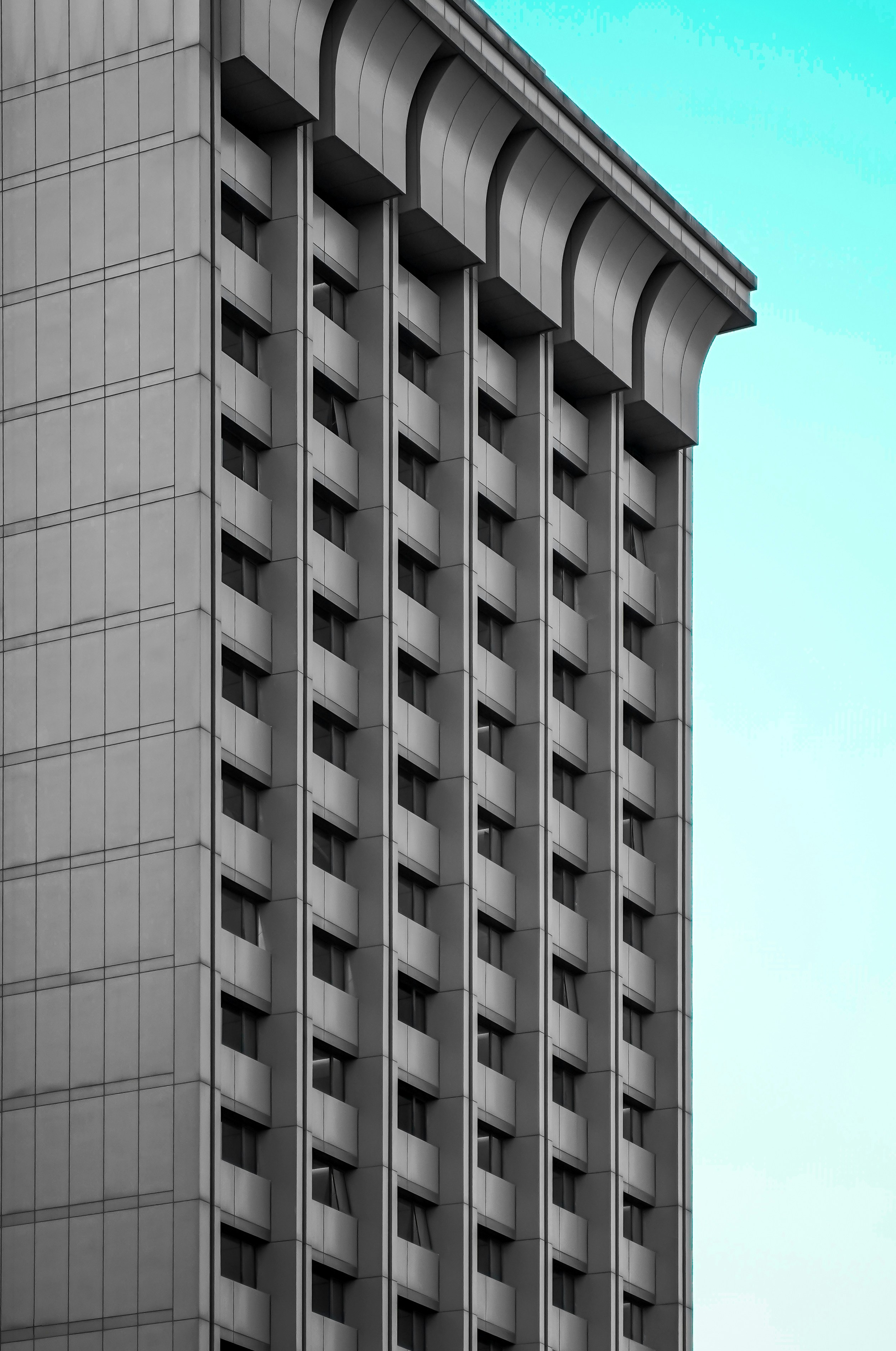 gray concrete building under blue sky