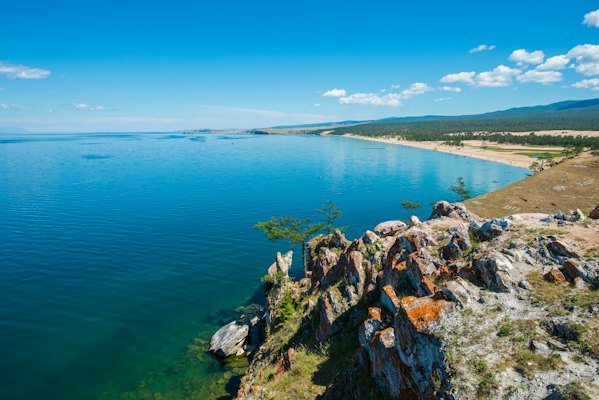 Calm water of ocean during daytime — Lake Baikal, Russia