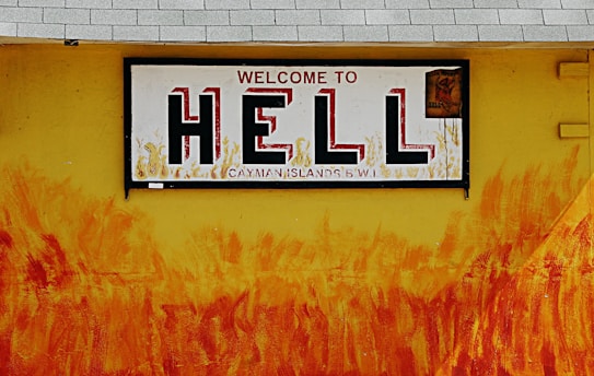 Welcome to Hell signage