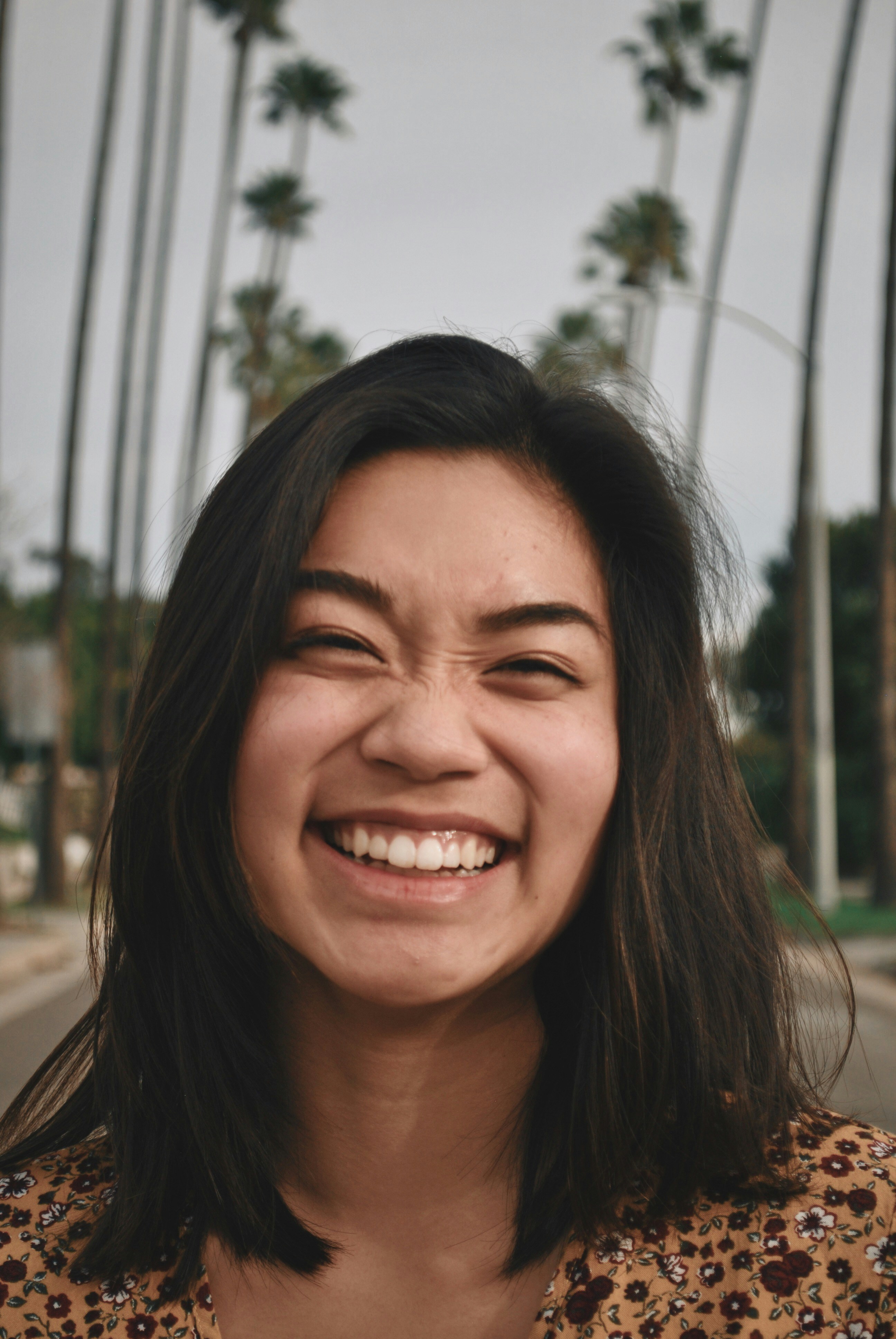 A person is smilling