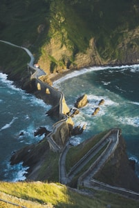 aerial view of bridge by the body of water