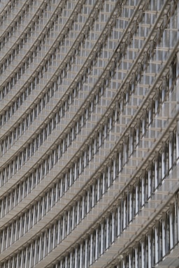 Close-up of architectural details on a modern facade.